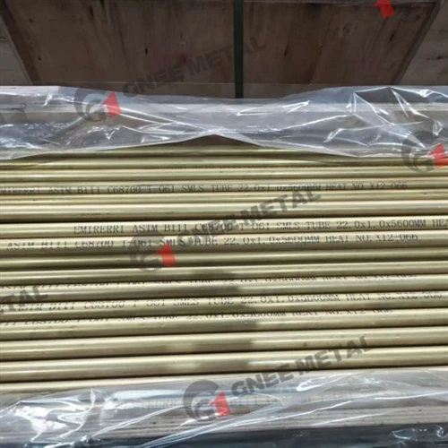لوله های برنجی آلومینیومی ASTM B111 C68700 برای پروژه مبدل حرارتی در هند عرضه...